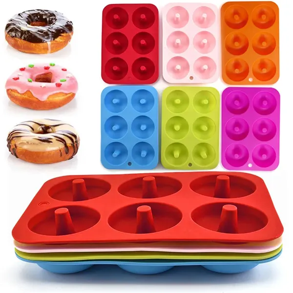 Non-Stick Silicone Mold for 6 Donuts 2.95 Inch