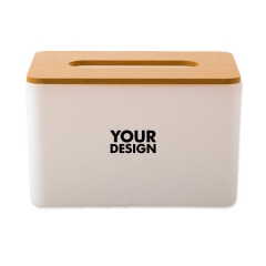 Custom Tissue Box With Wooden Lid