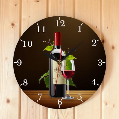 Red wine and white wine themed wall clock