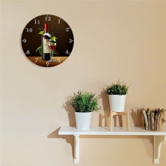 Red wine and white wine themed wall clock