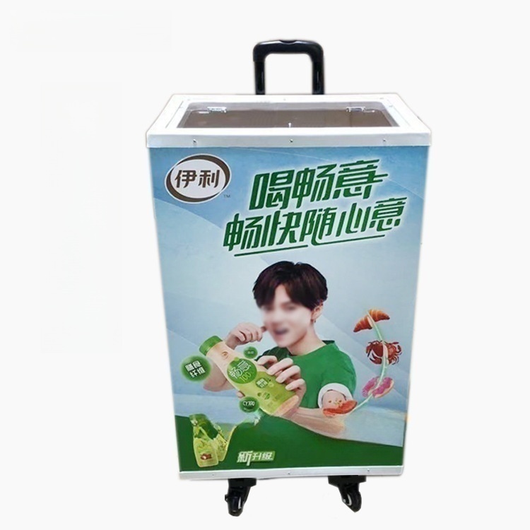 Round cooler with pull rod