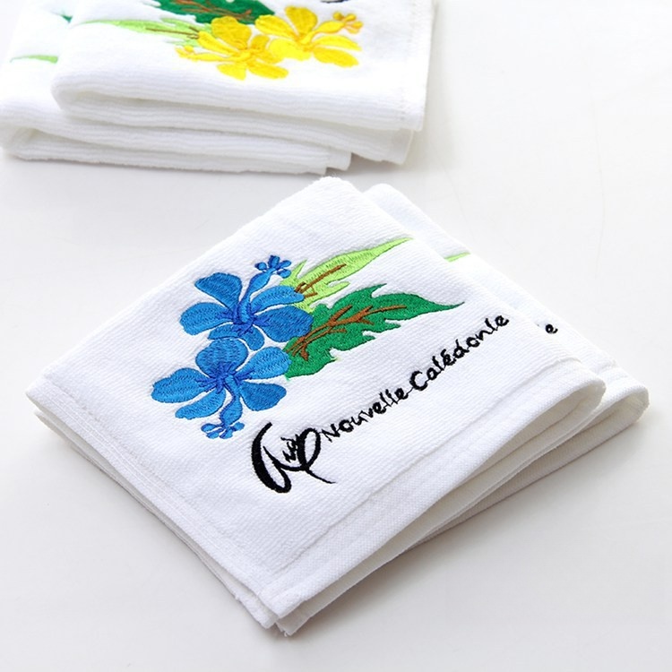 white cotton beer bar terry towel emboridery logo custom