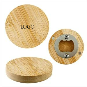 Bamboo Bottle Opener Magnet
