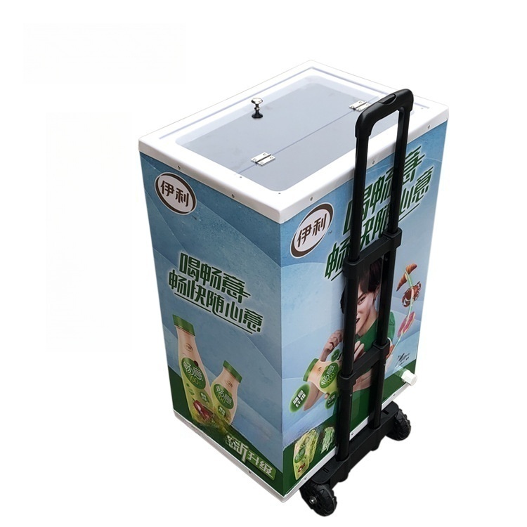 Round cooler with pull rod