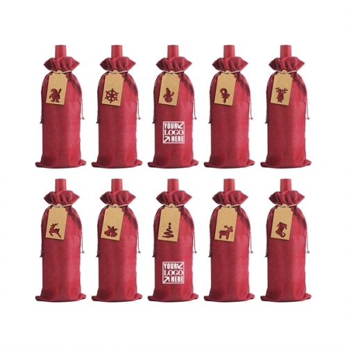 burlap wine bottle bag without tag