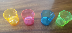 PS Color transparent disposable plastic cup