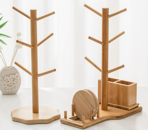 Bamboo cup holder Mark hanging cup holder