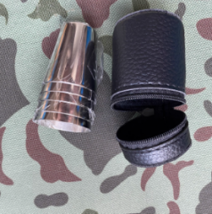 1oz stainless steel portable single-decker shot glass