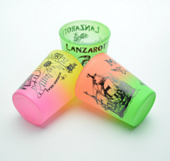Spray colored shot glass