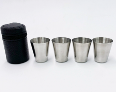 1oz stainless steel portable single-decker shot glass