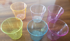 PS Color transparent disposable plastic cup