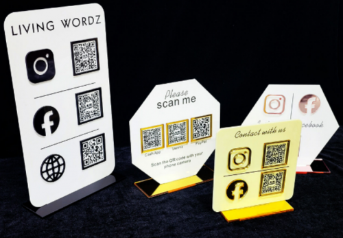 Acrylic QR Code Stand