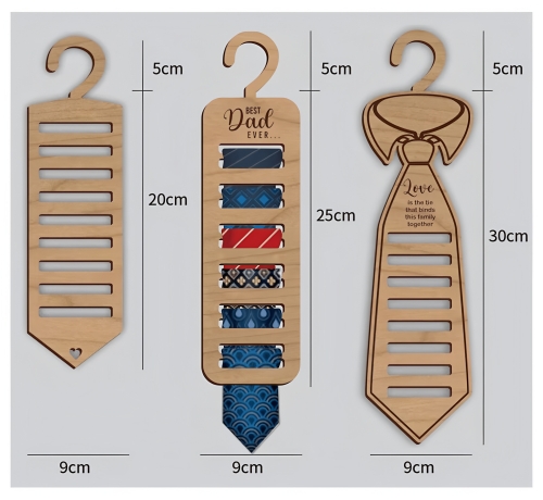 Wooden Tie Rack