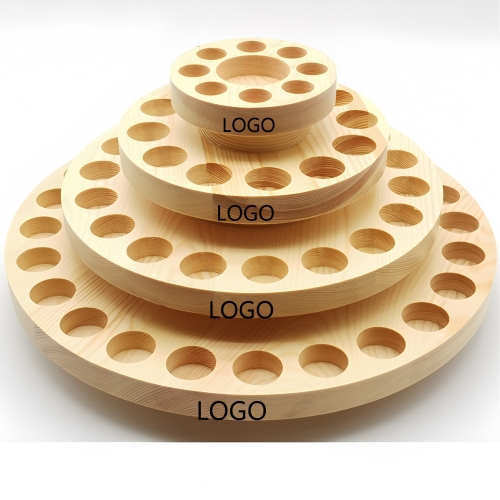 360° Rotating Wooden Essential Oil Organizer Tray