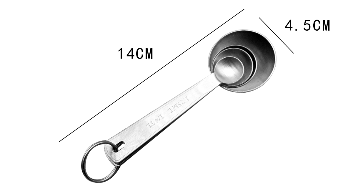 4Pcs Stainless Steel Measuring Spoon Set