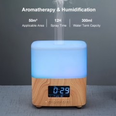 Clock Aroma Diffuser with Night Light