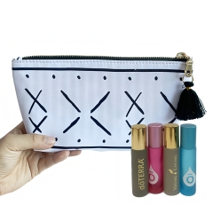 Essential Oil Bottle Pouch With Tassel Zipper