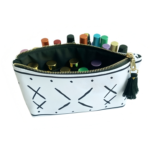 Essential Oil Bottle Pouch With Tassel Zipper