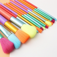 10 Pcs Colourful Makeup Brushes