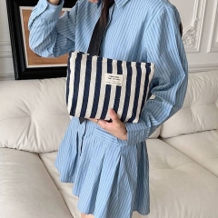 RPET Striped Makeup Bag