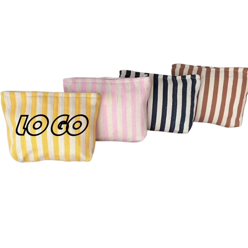 RPET Striped Makeup Bag