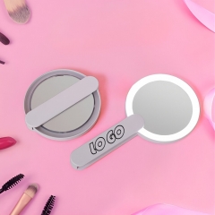 Lighted Makeup Mirror With Handle