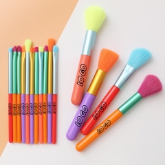 10 Pcs Colourful Makeup Brushes