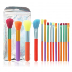 10 Pcs Colourful Makeup Brushes