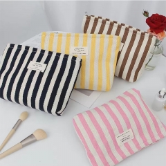 RPET Striped Makeup Bag