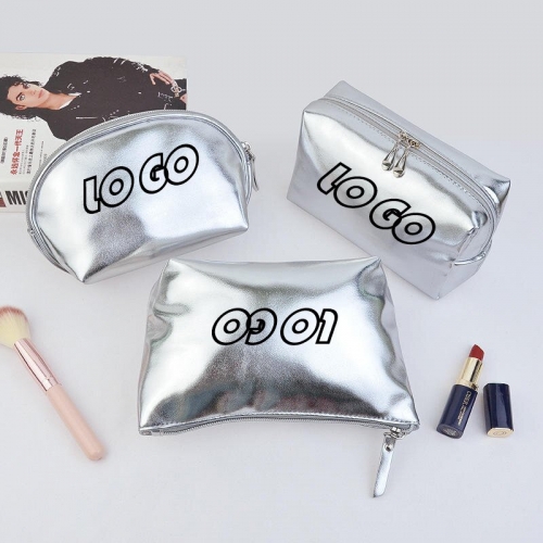 PU Leather Zipper Makeup Bag
