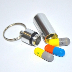 Small Portable Pill Case With Keychain