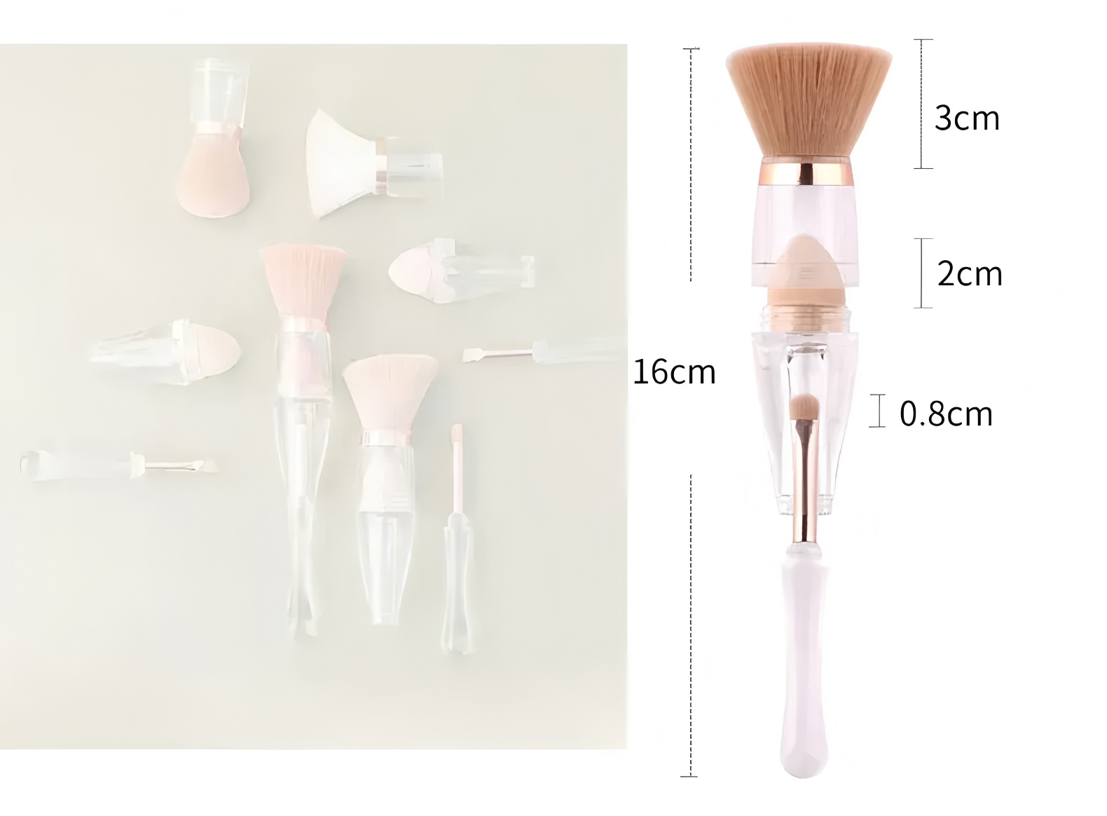 3 In 1 Makeup Brush
