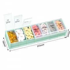 14 Grid Weekly Double Row Pill Case