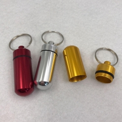 Mini Pocket Pill Box Keychain