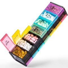 14 Grid Weekly Double Row Pill Case