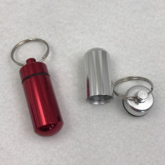 Mini Pocket Pill Box Keychain