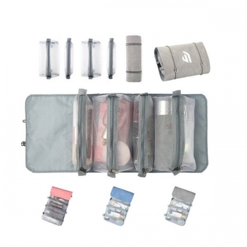 4 Fold Detachable Roll Up Makeup Bag