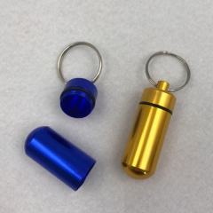 Mini Pocket Pill Box Keychain