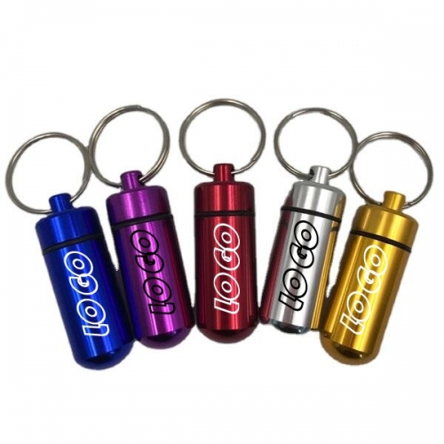 Mini Pocket Pill Box Keychain