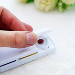 Travel Pill Organizer With Cutter