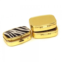 Metal Pill Box With Mirror