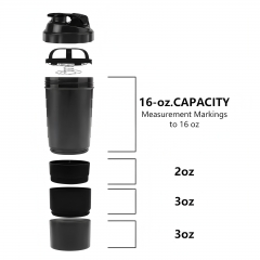 Custom Logo Leak Proof 3 Layer Twist Off Shaker Cup