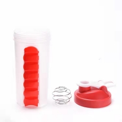 20Oz. Protein Shaker Bottle with Integrated Pill Organizer