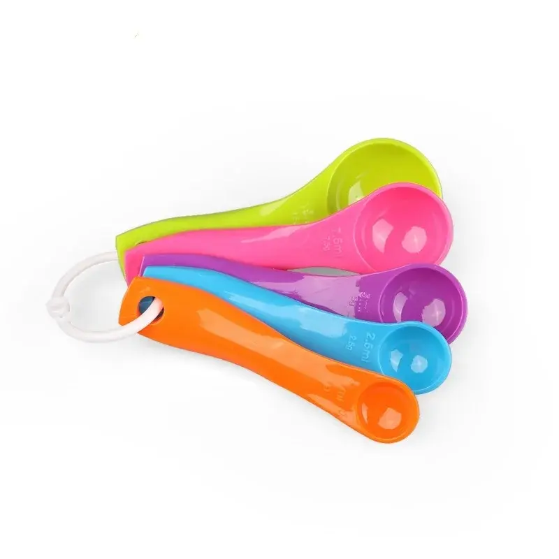 5Pcs Colorful Plastic Measuring Spoon Set
