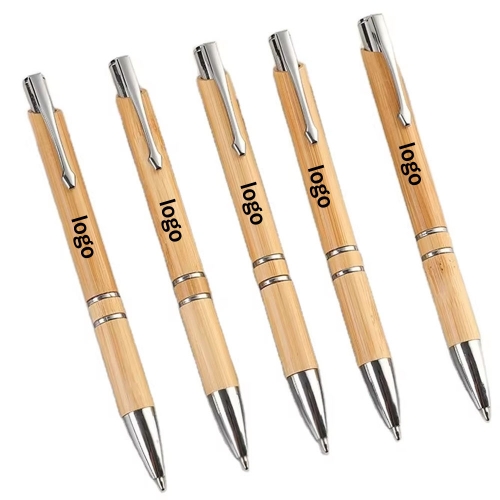 Eco-Friendly Bamboo Retractable Ballpoint Pen