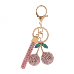 Bling Cherry Keychain