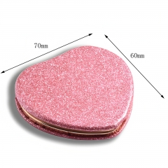 Custom Glitter Heart Compact Mirror