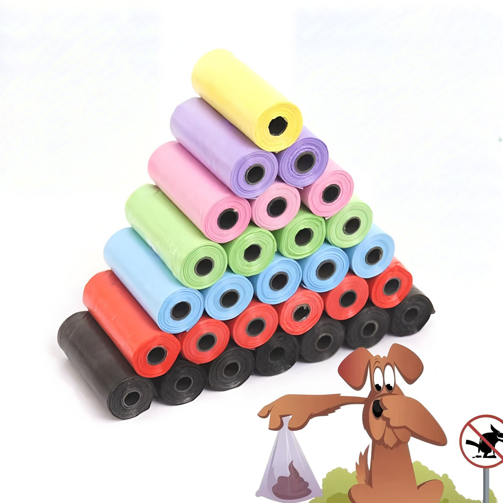 Solid Color Dog Poop Bags