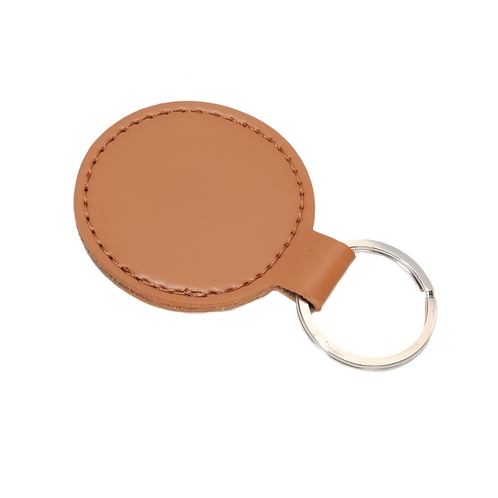 Custom Round PU Leather Keychain