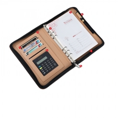PU Leather Portfolio with Calculator